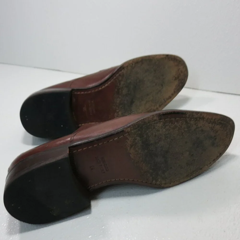 Bostonian Oil Tanned Leather Dress Men's Shoes Formal Footwear Italy Sz 9.5 W
